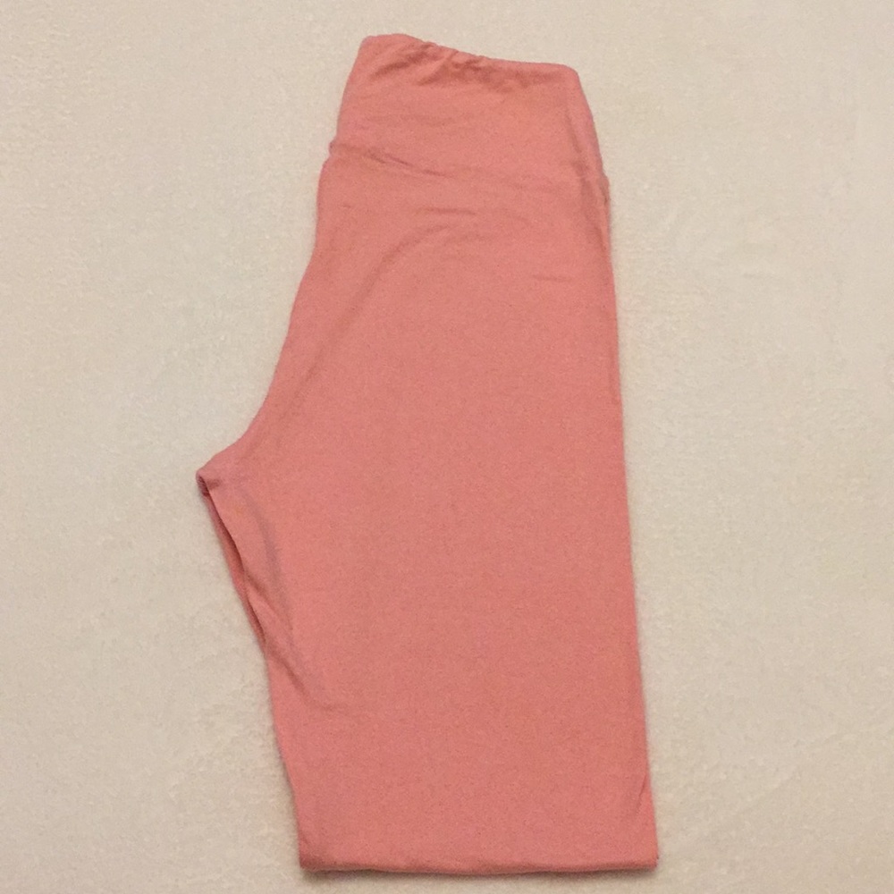 LulaRoe heather light pink NEW OS leggings